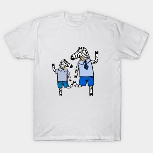 Zebra dad and Zebra son T-Shirt